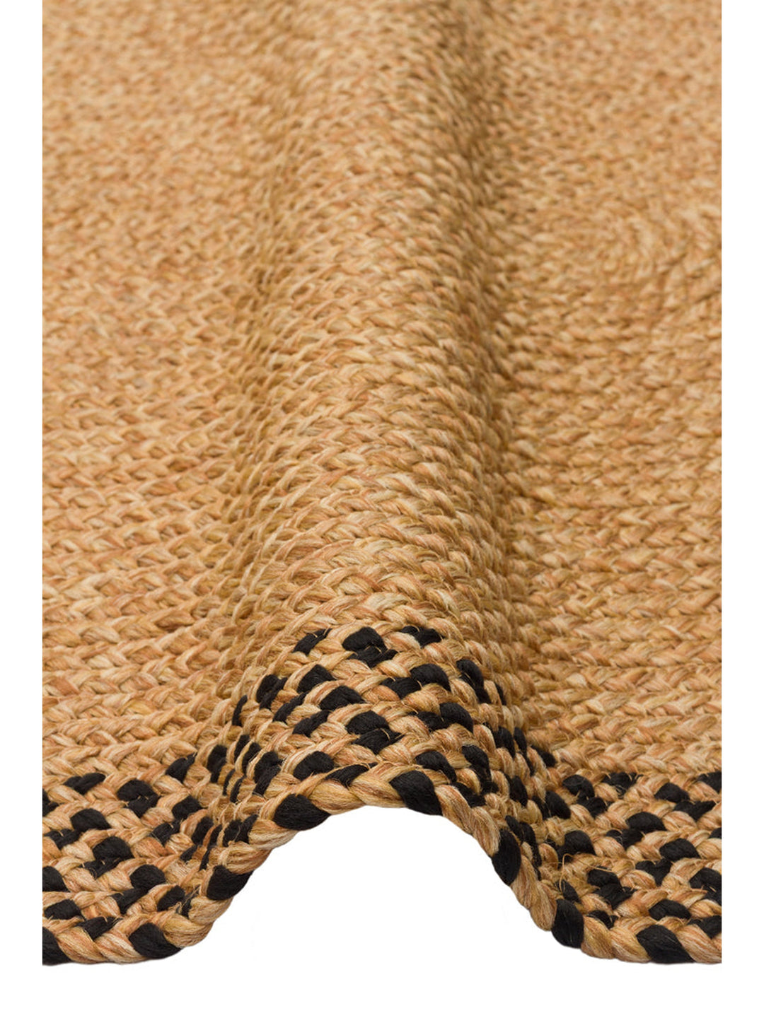 Cancun Jute Cotton Blend Living Room Hallway Kitchen Cotton Straw Knitted Rug 19NATB