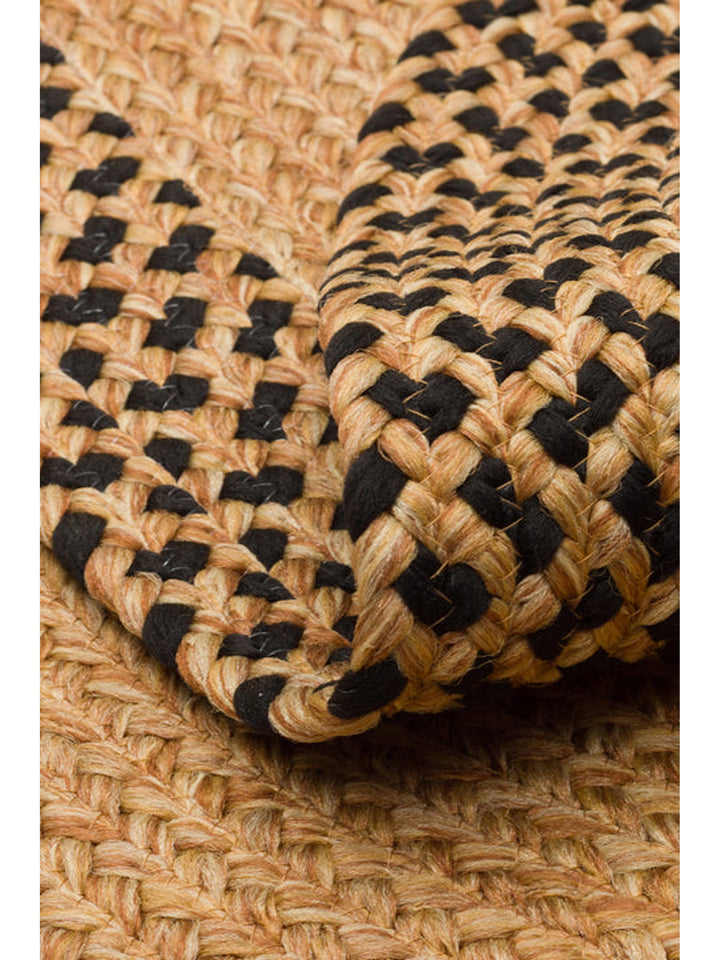 Cancun Jute Cotton Blend Living Room Hallway Kitchen Cotton Straw Knitted Rug 19NATB