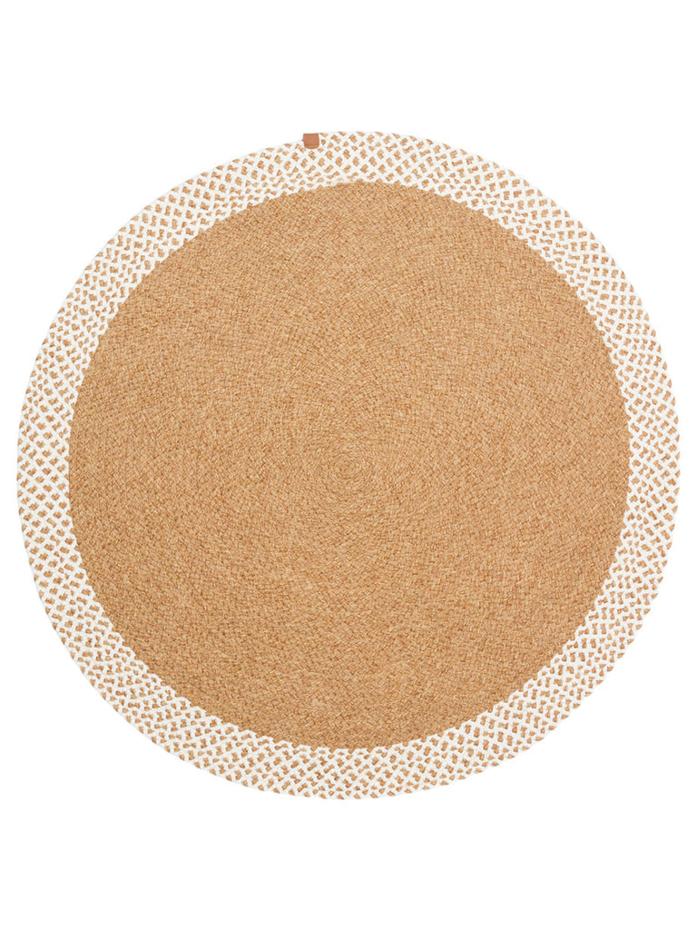 Cancun Jute Cotton Blend Living Room Hallway Kitchen Cotton Straw Knitted Rug 19NATWQ