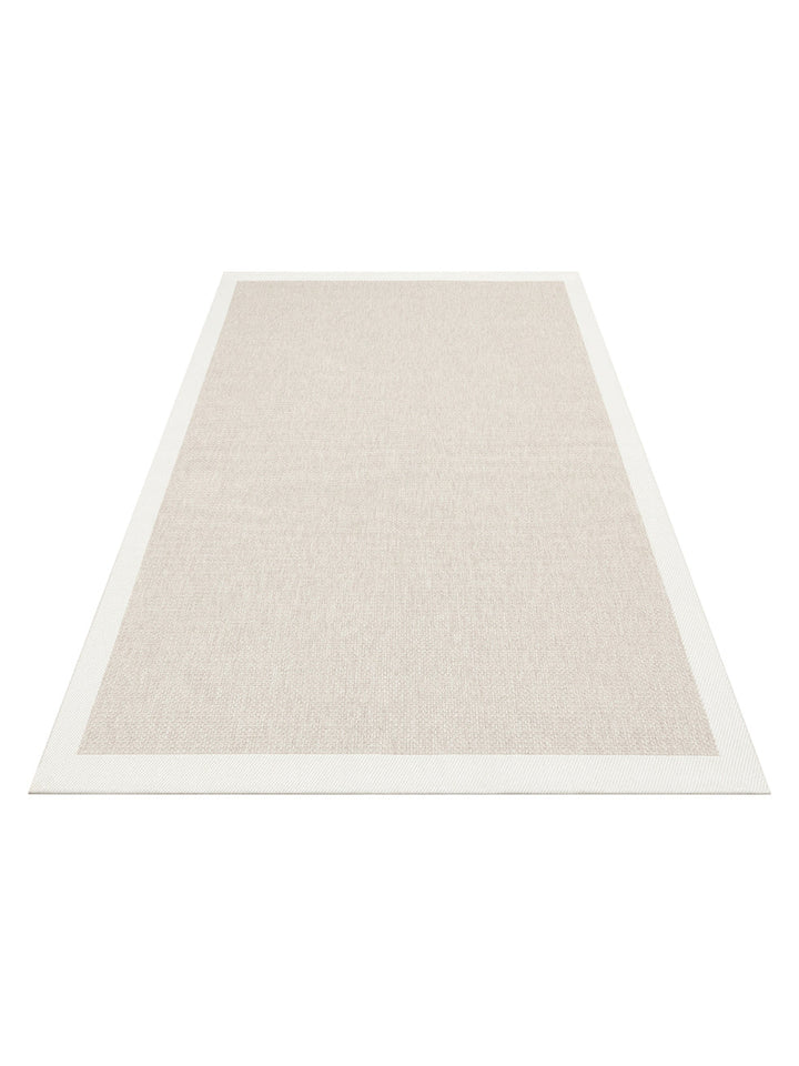Resort Series Bordered, Dust-Proof, Non-Slip Based, Stylish Rug 05 BEIGE CREAM