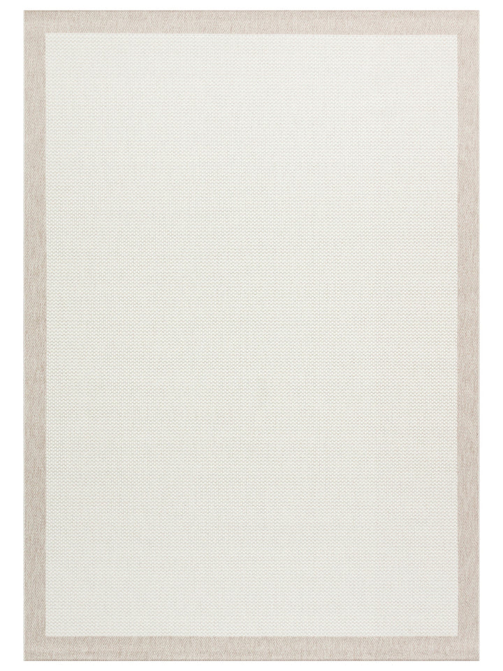 Resort Series Bordered, Dust-Proof, Non-Slip Based, Stylish Rug 05 CREAM BEIGE