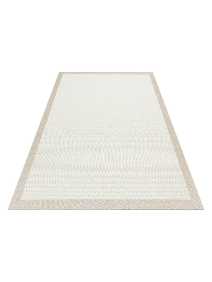 Resort Series Bordered, Dust-Proof, Non-Slip Based, Stylish Rug 05 CREAM BEIGE