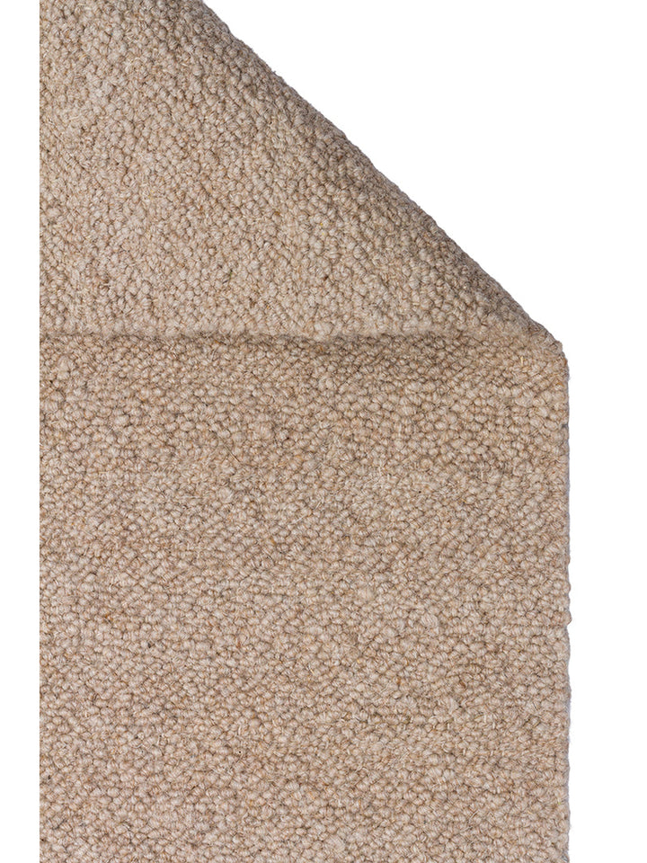 Alfombra tejida a mano de mezcla de lana, poliéster y algodón serie Agra BEIGE