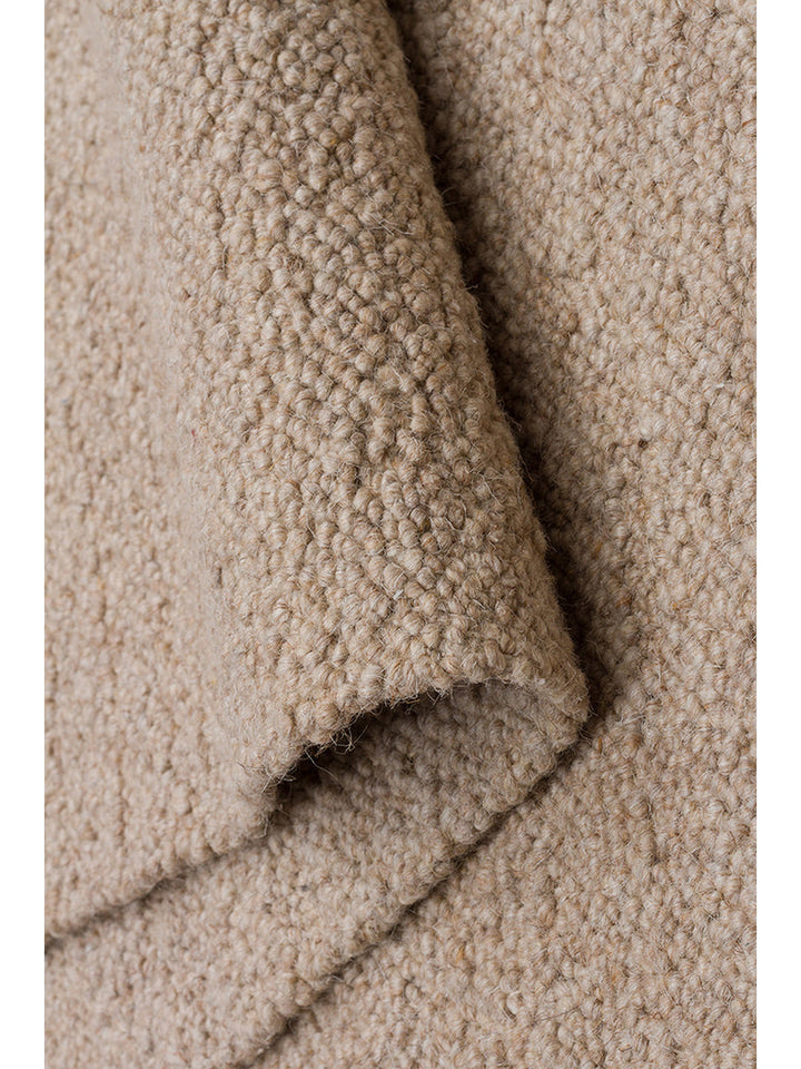 Alfombra tejida a mano de mezcla de lana, poliéster y algodón serie Agra BEIGE