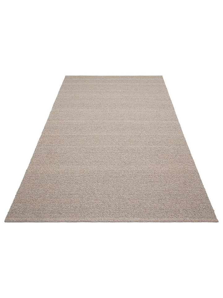 Alfombra tejida a mano de mezcla de lana, poliéster y algodón serie Agra DARK STONE