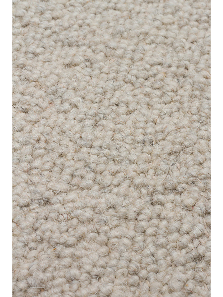 Alfombra tejida a mano de mezcla de lana, poliéster y algodón serie Agra SILVER