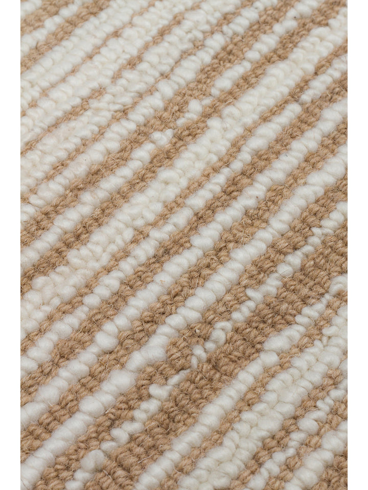 Alfombra tejida a mano de mezcla de lana y algodón serie Barcelona BEIGE