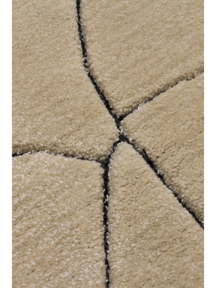 Alfombra tejida a mano de mezcla de lana, rayón y poliéster serie Dakar BEIGE