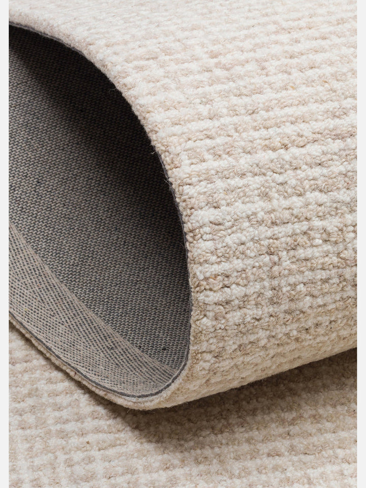 Dublin Series Wool and Cotton Blend Handwoven Rug NATURAL