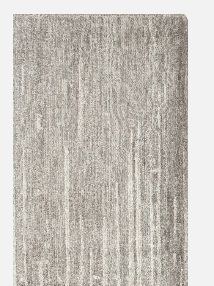 El dokuma Hindistan Jaipur halı Gümüş Gri 170x240 cm doku yakın çekim detay