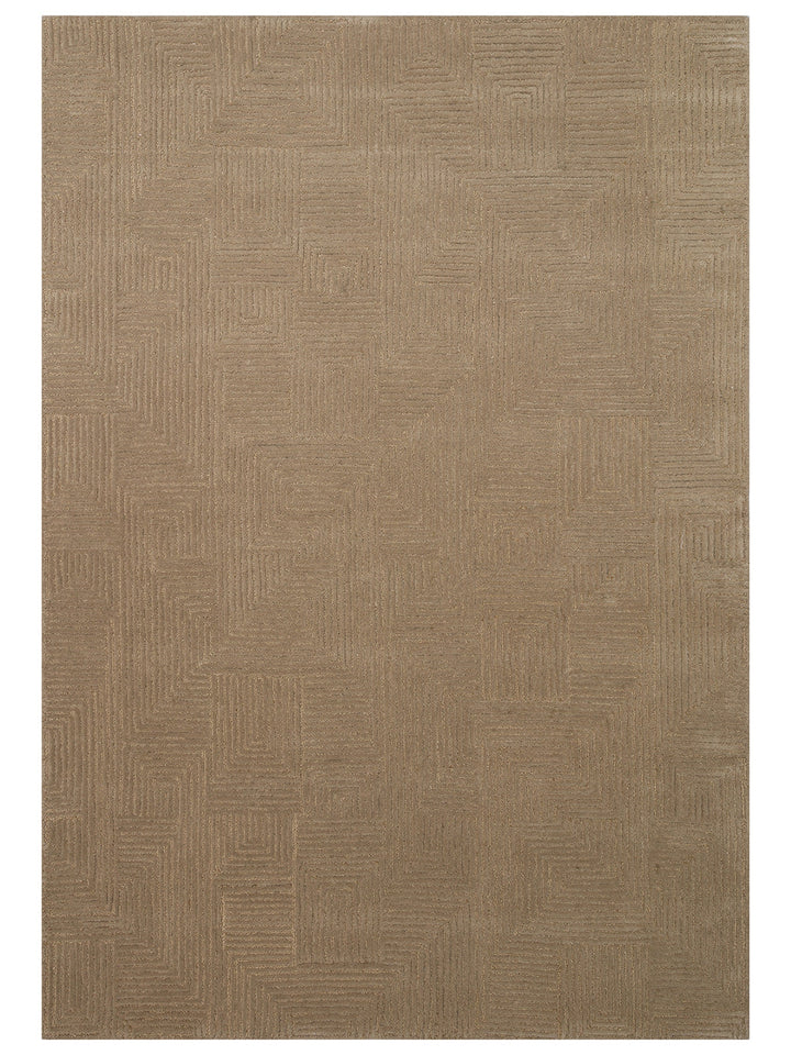 Alfombra tejida a mano de mezcla de lana y algodón serie Milano BEIGE