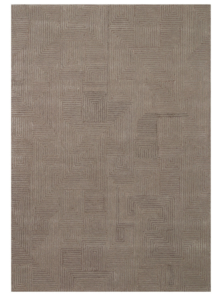 Alfombra tejida a mano de mezcla de lana y algodón serie Milano GREY