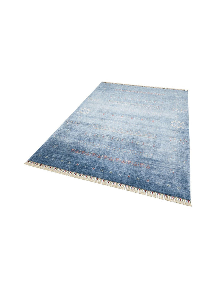 Oushak Carnaval Alfombra Uşak Moderna TENCEL™ 100% Natural, Fácil de Limpiar, Hecha a Mano 06 BLUE