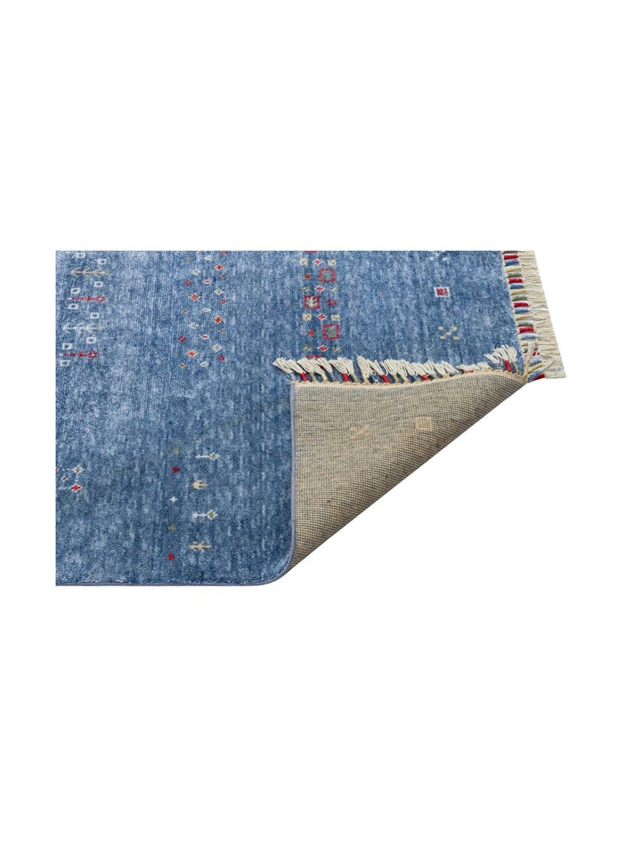 Oushak Carnaval Alfombra Uşak Moderna TENCEL™ 100% Natural, Fácil de Limpiar, Hecha a Mano 06 BLUE