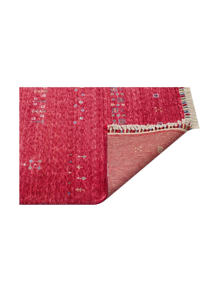 Oushak Carnaval Alfombra Uşak Moderna TENCEL™ 100% Natural, Fácil de Limpiar, Hecha a Mano 06 RED