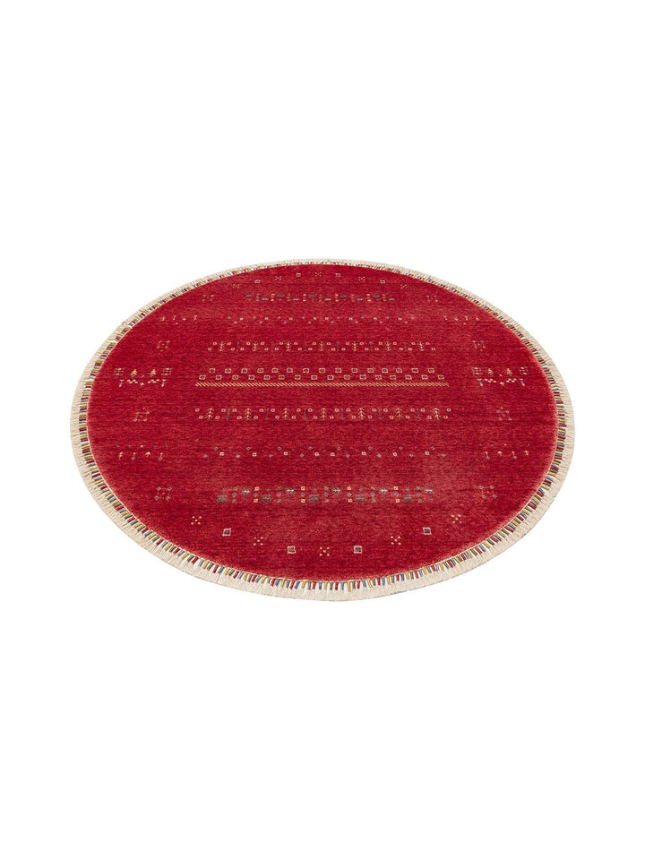 Oushak Carnaval Alfombra Uşak Moderna TENCEL™ 100% Natural, Fácil de Limpiar, Hecha a Mano 06 RED Q