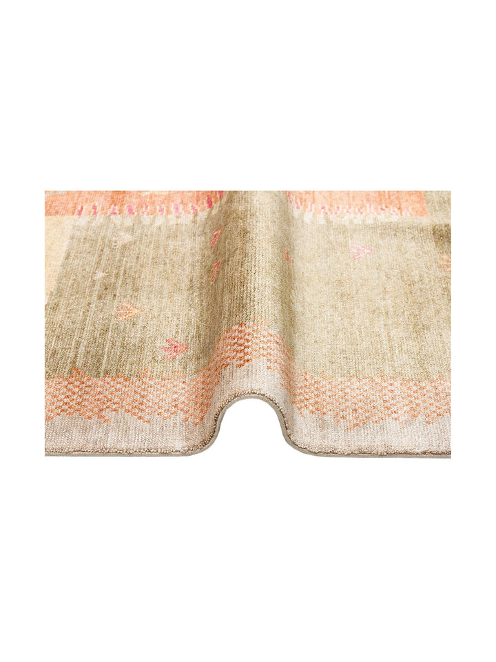 Oushak Carnaval %100 Naturel Kolay Temizlenir El Emeğiyle Üretilen TENCEL™ Modern Uşak Halısı 07 BEIGE AUTUMN - Carpetdocia