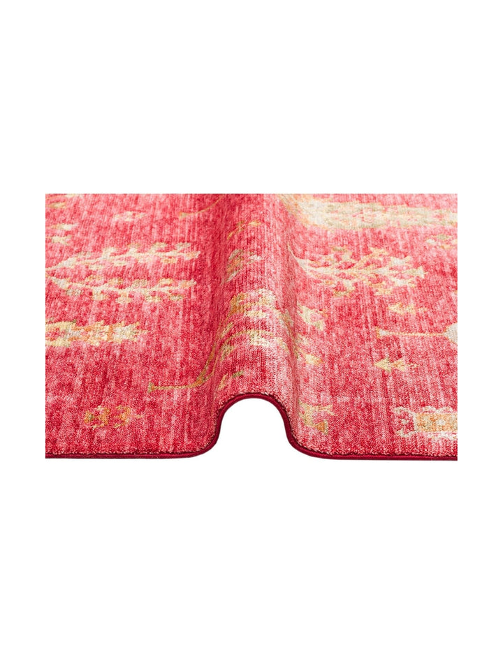 Oushak Carnaval Alfombra Uşak Moderna TENCEL™ 100% Natural, Fácil de Limpiar, Hecha a Mano 08 RED AUTUMN