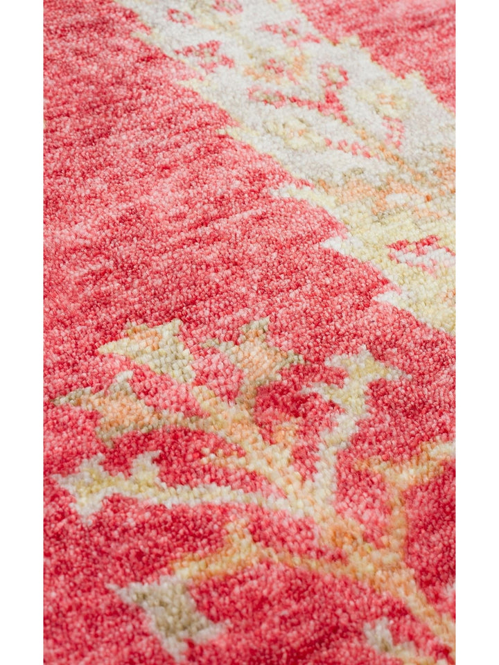 Oushak Carnaval Alfombra Uşak Moderna TENCEL™ 100% Natural, Fácil de Limpiar, Hecha a Mano 08 RED AUTUMN Q