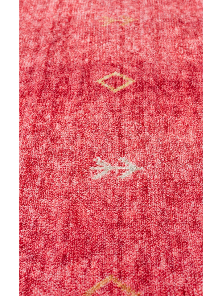 Oushak Carnaval Alfombra Uşak Moderna TENCEL™ 100% Natural, Fácil de Limpiar, Hecha a Mano 11 RED AUTUMN