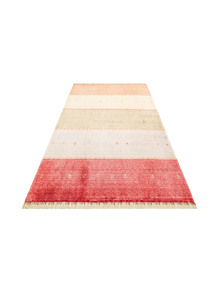 Oushak Carnaval Alfombra Uşak Moderna TENCEL™ 100% Natural, Fácil de Limpiar, Hecha a Mano 11 RED AUTUMN