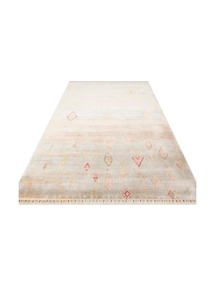 Oushak Carnaval Alfombra Uşak Moderna TENCEL™ 100% Natural, Fácil de Limpiar, Hecha a Mano 15 BEIGE AUTUMN