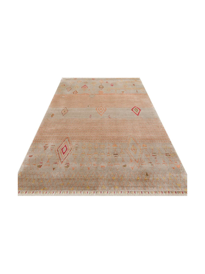 Oushak Carnaval Alfombra Uşak Moderna TENCEL™ 100% Natural, Fácil de Limpiar, Hecha a Mano 15 BEIGE AUTUMN