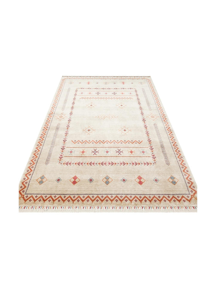 Oushak Carnaval 100% natural, fácil de limpiar, hecho a mano con TENCEL™ alfombra moderna Uşak 20 LIGHT MULTY