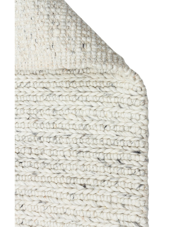 Woolstar %100 Naturel Kazak Desenli Salon Oturma Odası Koridor Antre El Dokuma Örgü Halı 07 L.GREY - Carpetdocia