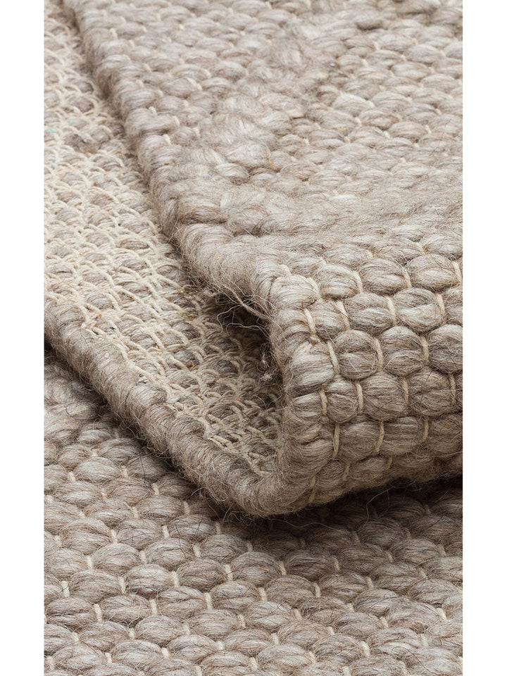Woolstar %100 Naturel Kazak Desenli Salon Oturma Odası Koridor Antre El Dokuma Örgü Halı DIAMONDBRWN - Carpetdocia
