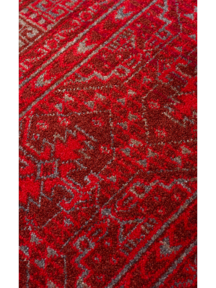 سلسلة نيل سجادة غرفة جلوس ومطبخ ملونة بأطراف مزخرفة بأشكال عرقية وحديثة 17 RED