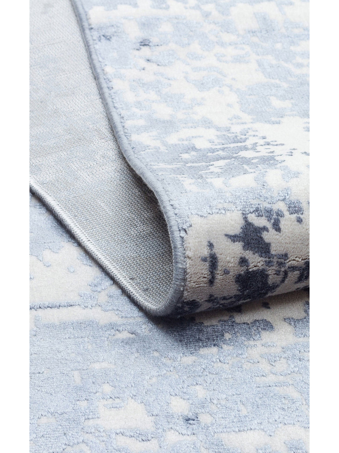 باريس براق حريري المظهر غرفة جلوس صالة مدخل سجادة حديثة 01 DENIM NW