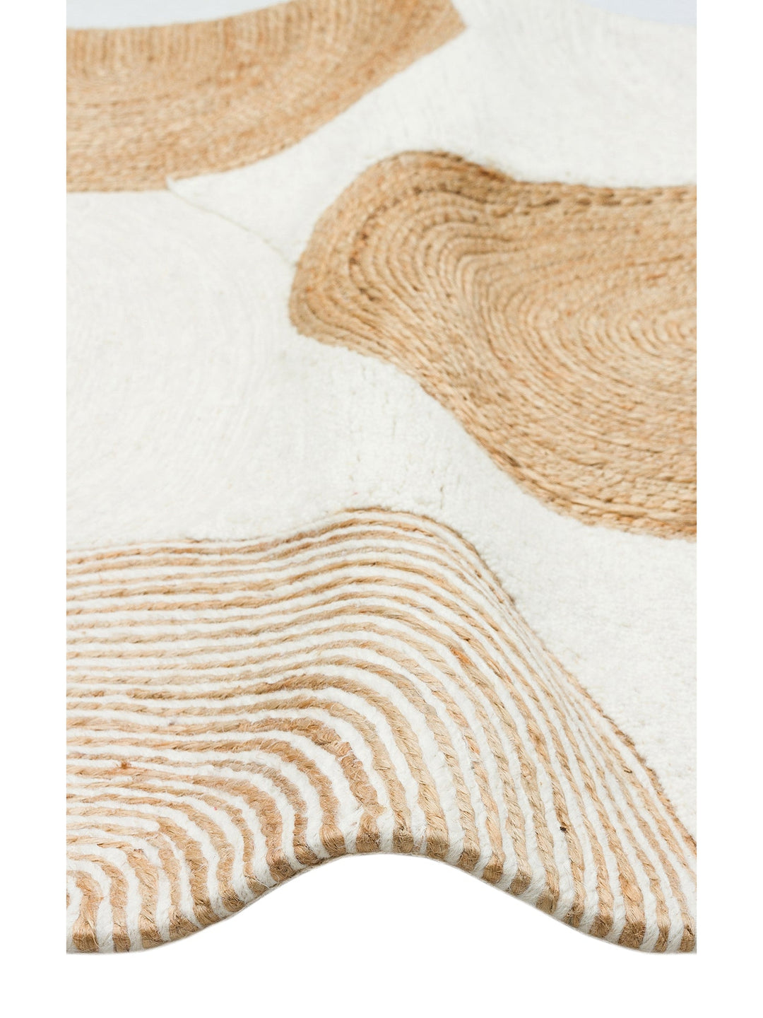 Woolstar 100% Natural Kazakh Pattern Living Room Sitting Room Hallway Entrance Handwoven Knitted Carpet 902NATWHITE