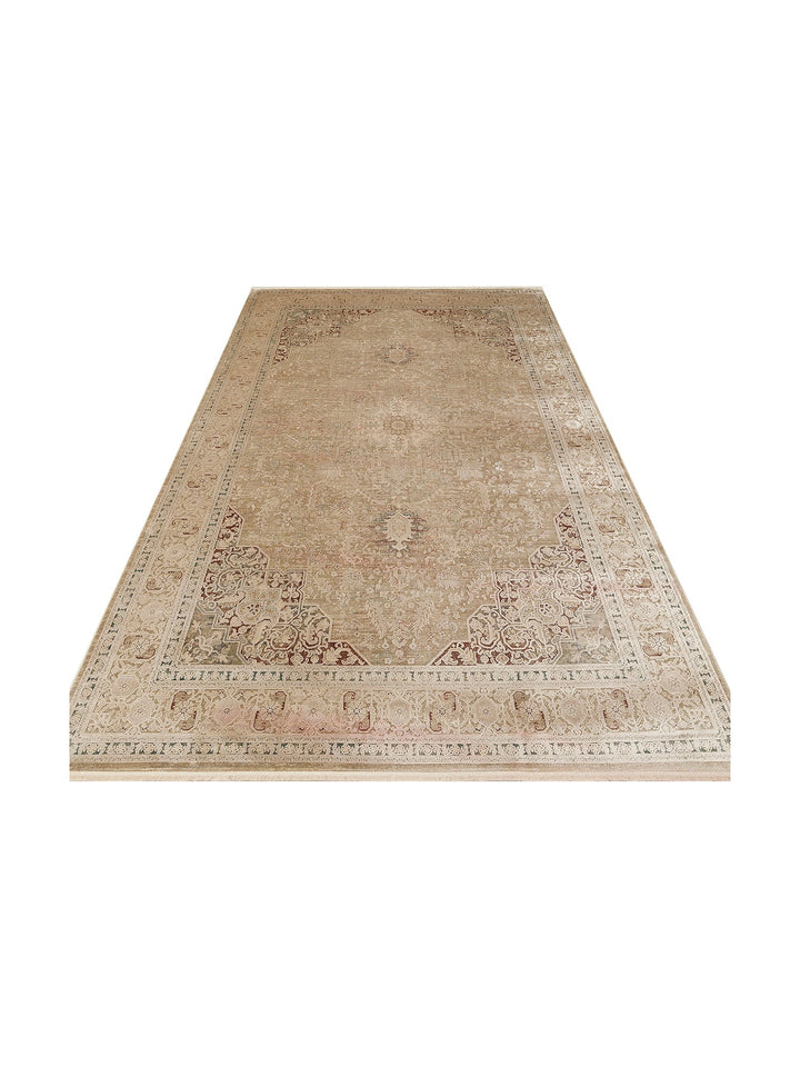Golden Series 100% Natural Soft Textured Vintage Inspired Tightly Woven Living Room Carpet 02 BEIGE