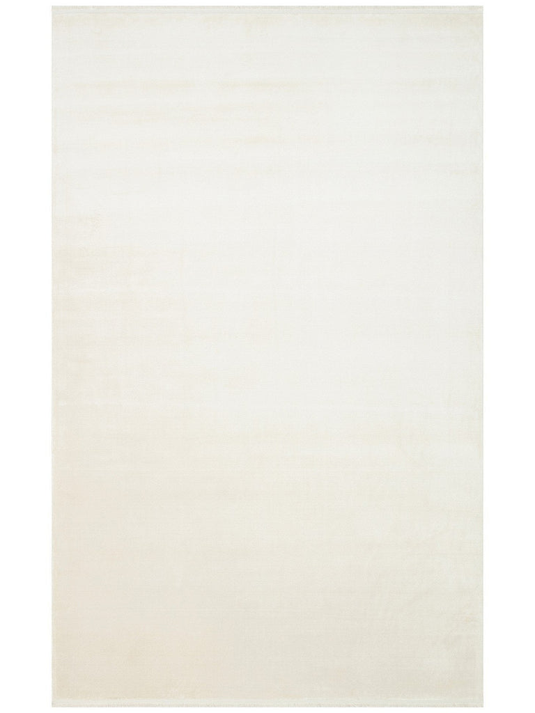 Andrea Series Modern High Quality Densely Woven Living Room Carpet PLAIN CREAM