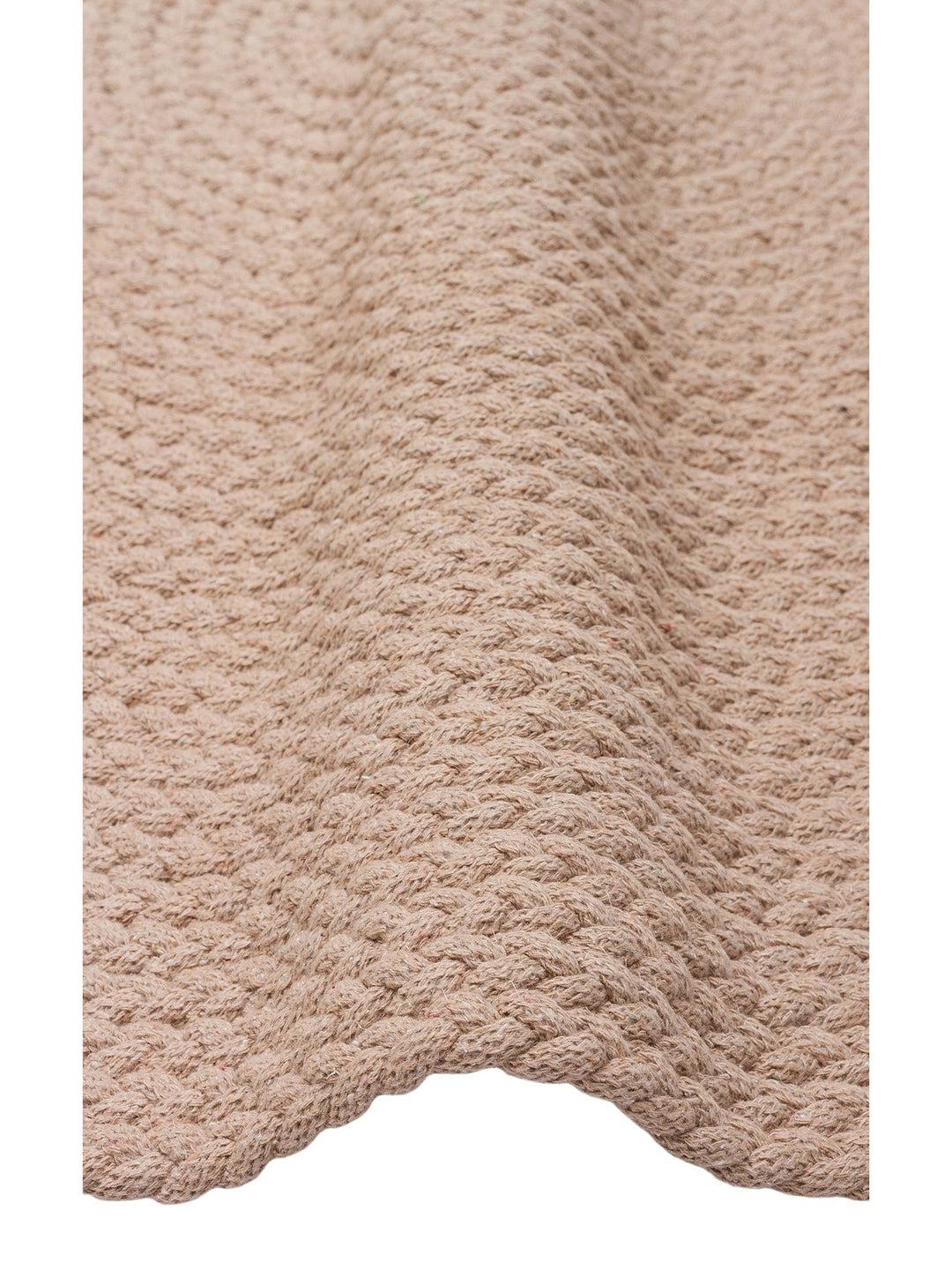 Cancun Renkli Jüt Görünümlü Hasır Örgü Halı 18 BEIGE Q - Carpetdocia