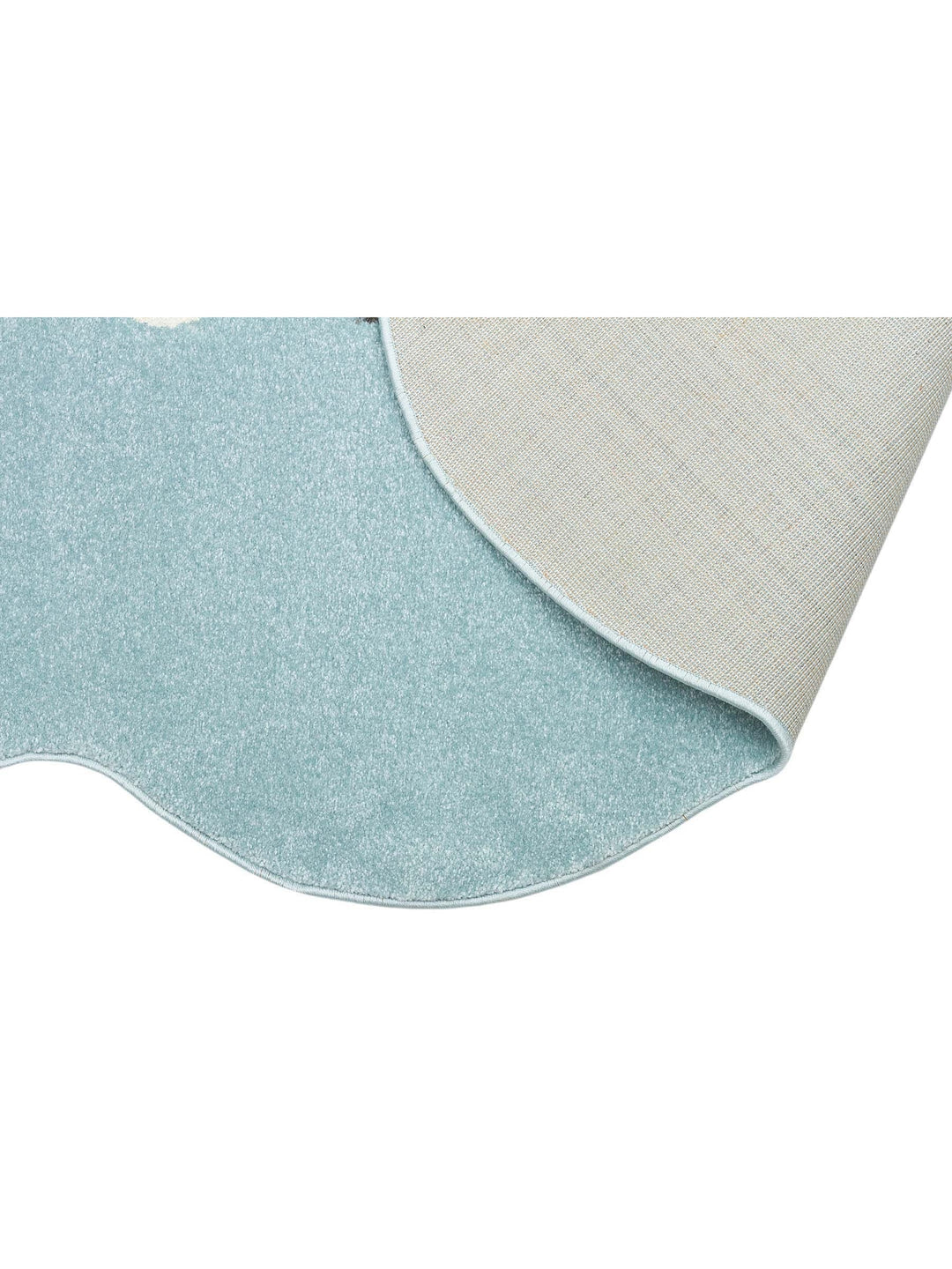 Carpetdocia Kids Eğlenceli Gülen Bulut Çocuk Halısı 13 BLUE - Carpetdocia