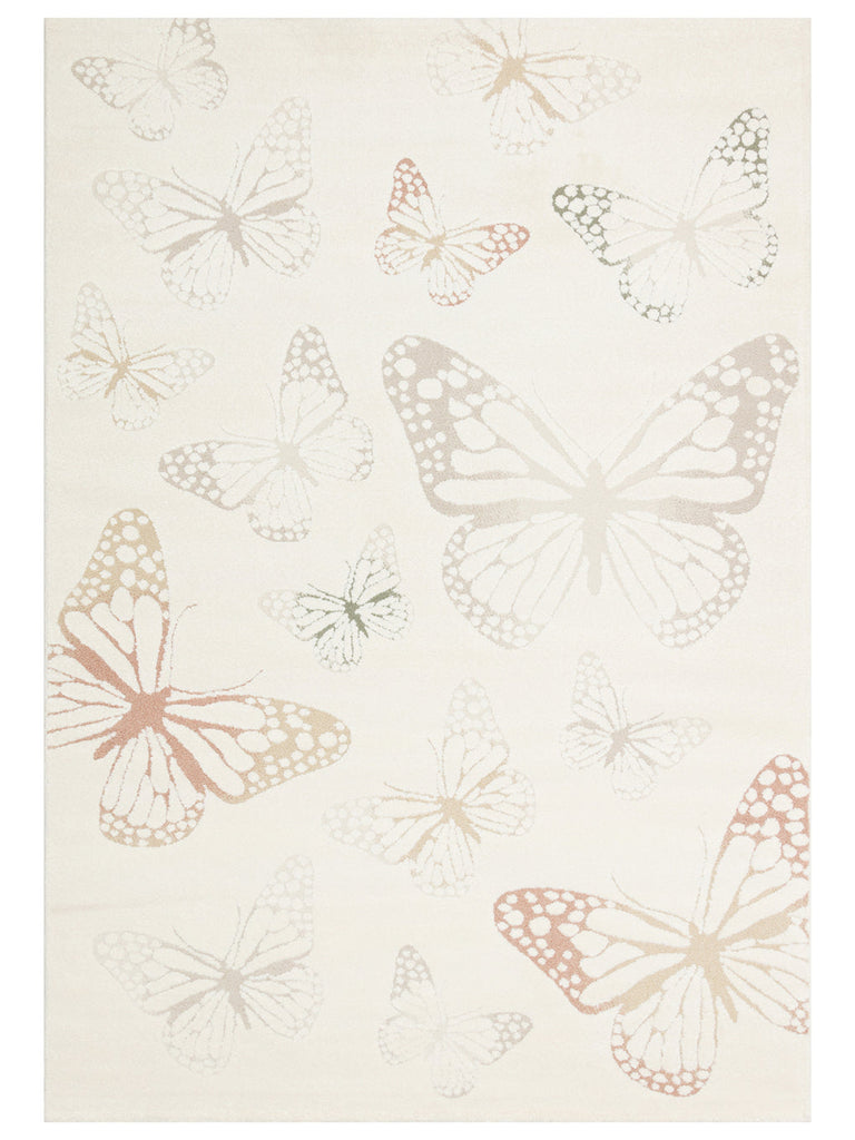 Carpetdocia Kids Pastel Colored Fluff and Dust-Free Children's Carpet 03 CREAM MULTY