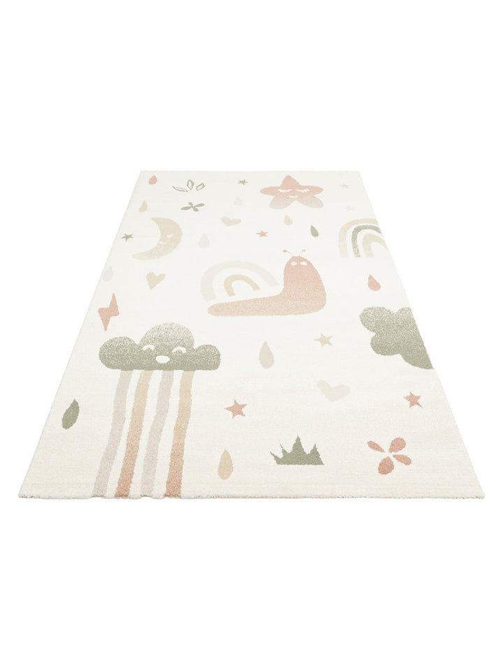 Carpetdocia Kids Pastel Renkli Hav ve Toz Vermeyen Çocuk Halısı 06 CREAM MULTY - Carpetdocia