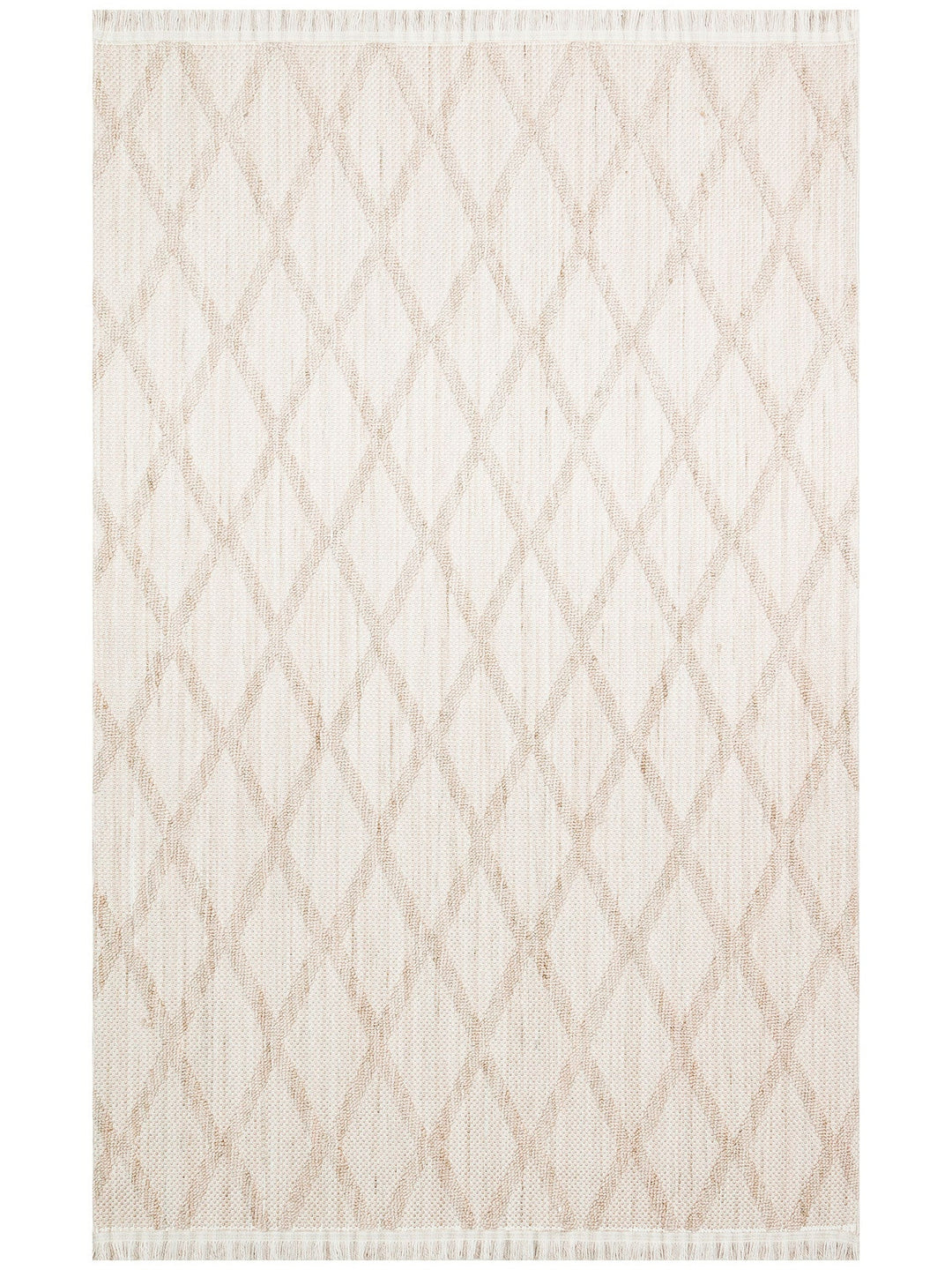 Comfy Modern Desenli Oturma Odası Koridor Antre Yatak Odası Örgü Dokuma Halı 04 BEIGE - Carpetdocia