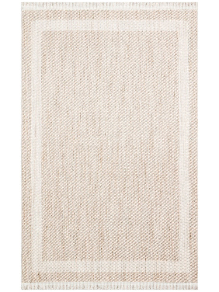 Comfy Modern Desenli Oturma Odası Koridor Antre Yatak Odası Örgü Dokuma Halı 05 BEIGE - Carpetdocia