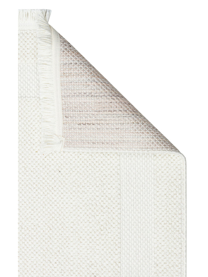 Comfy Modern Desenli Oturma Odası Koridor Antre Yatak Odası Örgü Dokuma Halı 05 CREAM - Carpetdocia