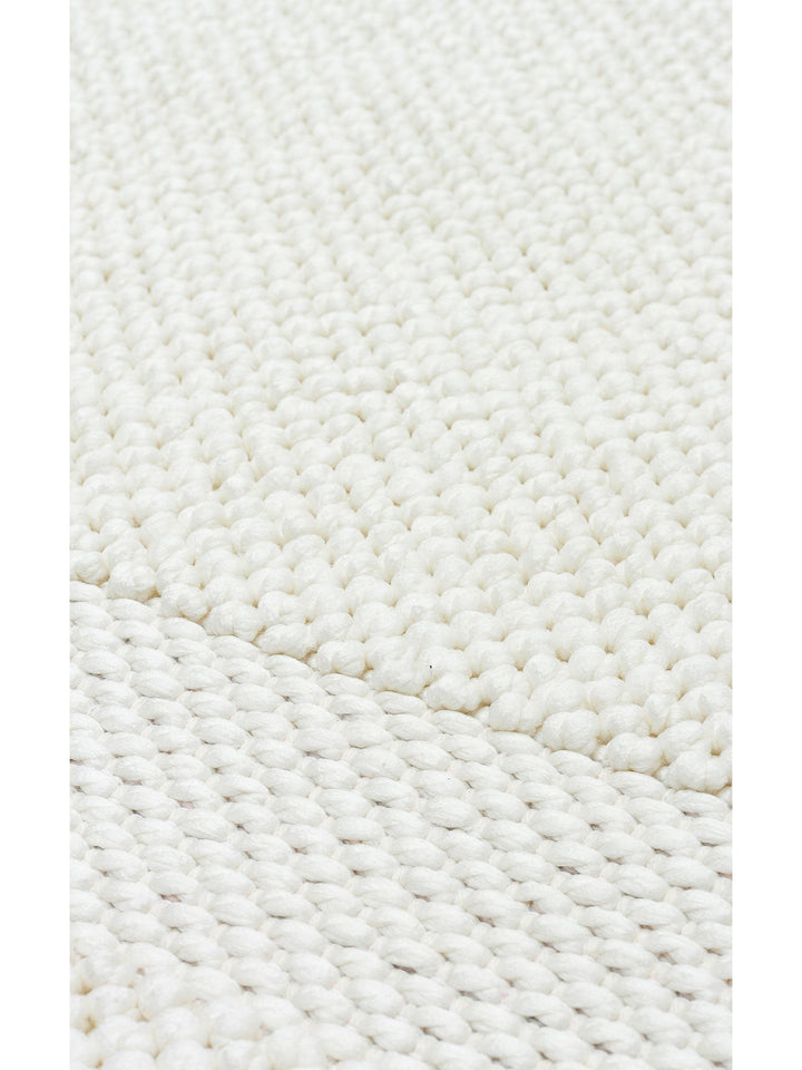 Comfy Modern Desenli Oturma Odası Koridor Antre Yatak Odası Örgü Dokuma Halı 05 CREAM - Carpetdocia