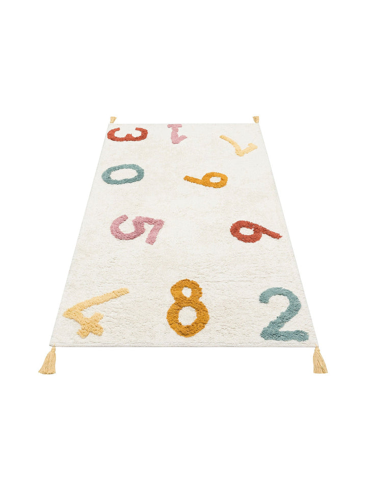 Cotton Baby %100 Naturel Pamuk Yıkanabilir Kaymaz Tabanlı Bebek Halısı 02 MULTY XW - Carpetdocia