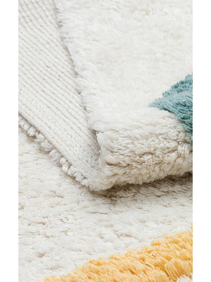 Cotton Baby %100 Naturel Pamuk Yıkanabilir Kaymaz Tabanlı Bebek Halısı 02 MULTY XW - Carpetdocia