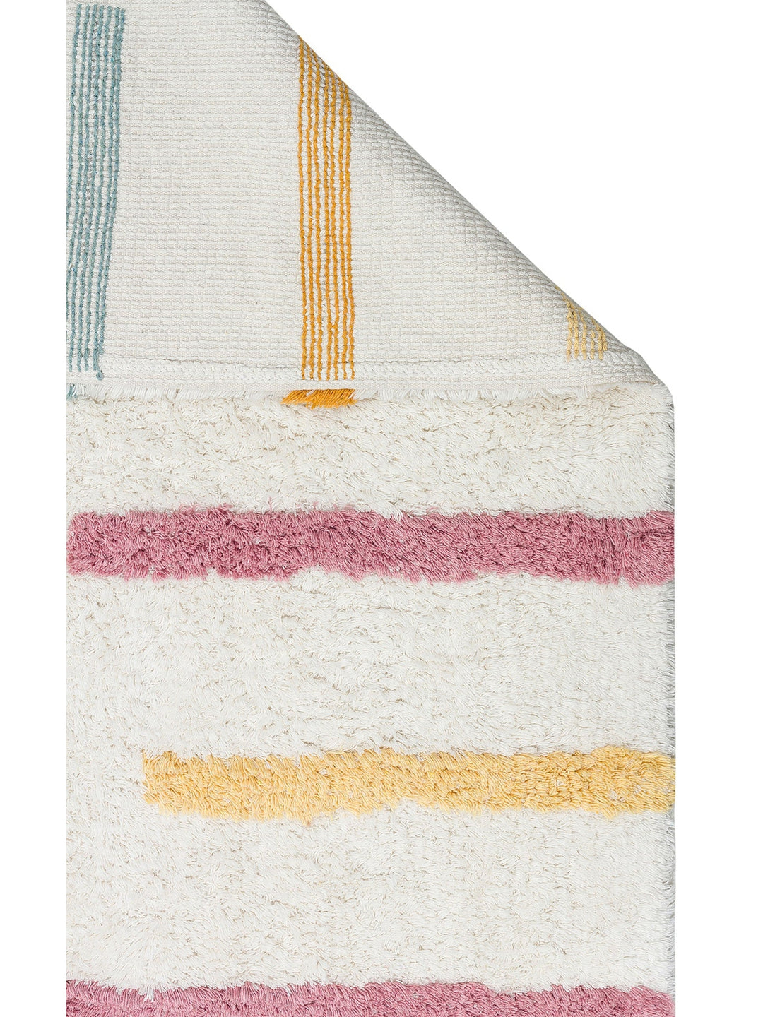 Cotton Baby %100 Naturel Pamuk Yıkanabilir Kaymaz Tabanlı Bebek Halısı 03 MULTY XW - Carpetdocia