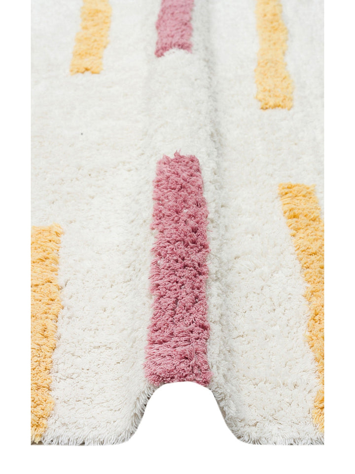 Cotton Baby %100 Naturel Pamuk Yıkanabilir Kaymaz Tabanlı Bebek Halısı 03 MULTY XW - Carpetdocia