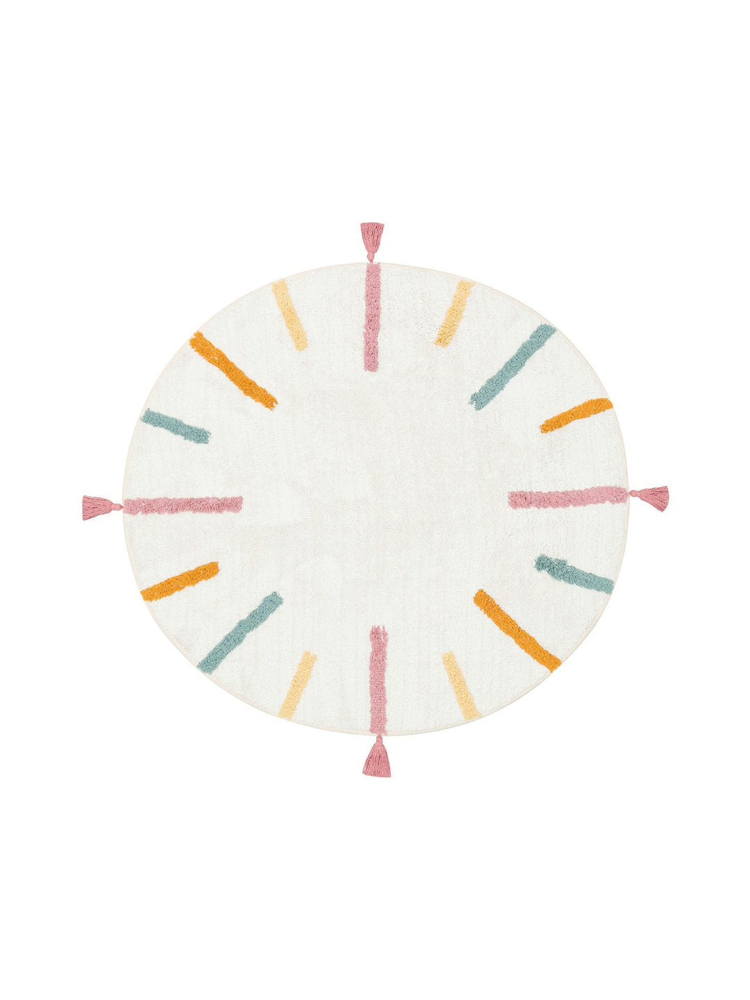 Cotton Baby %100 Naturel Pamuk Yıkanabilir Kaymaz Tabanlı Bebek Halısı 03 MULTY XW Q - Carpetdocia