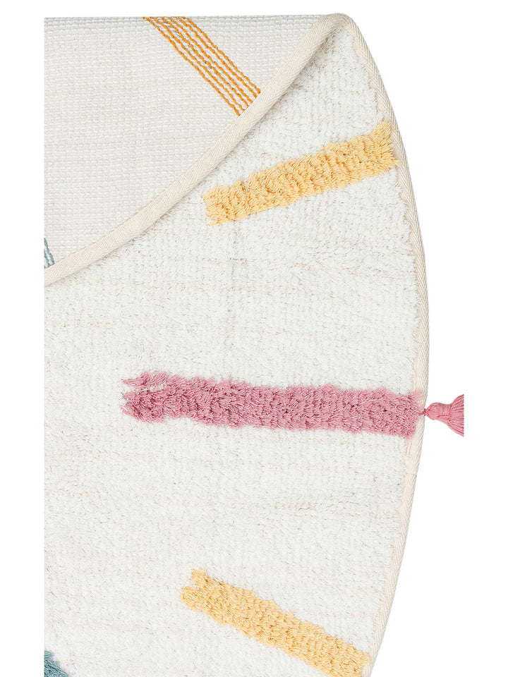 Cotton Baby %100 Naturel Pamuk Yıkanabilir Kaymaz Tabanlı Bebek Halısı 03 MULTY XW Q - Carpetdocia
