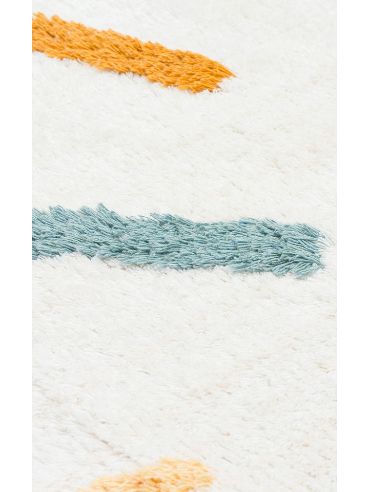 Cotton Baby %100 Naturel Pamuk Yıkanabilir Kaymaz Tabanlı Bebek Halısı 03 MULTY XW Q - Carpetdocia